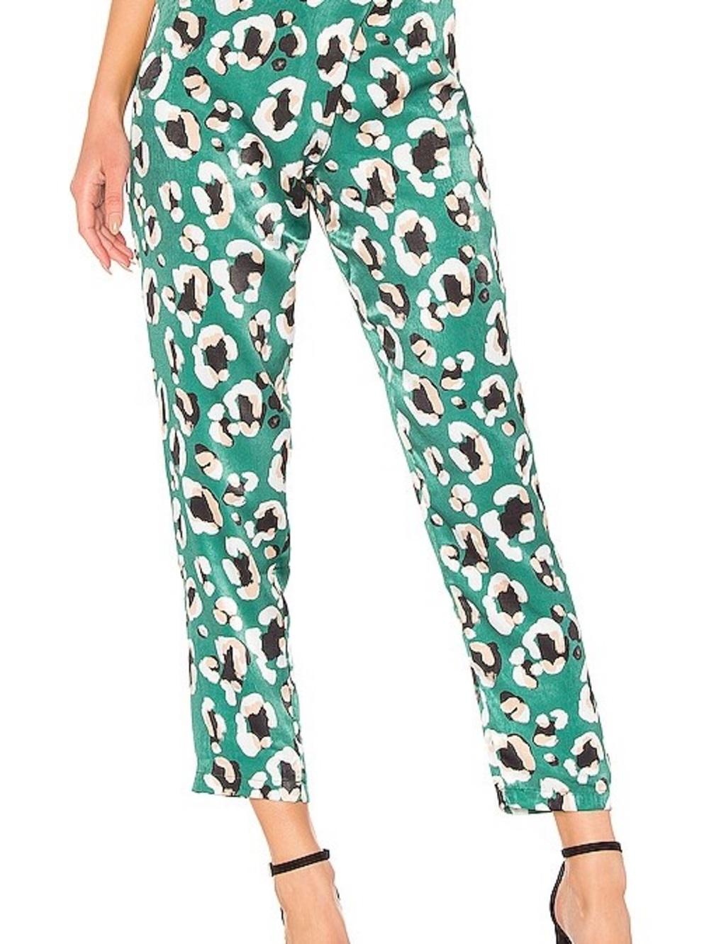 House of Harlow x Revolve Odel Green Cheetah Print Wrap Pants Size XS